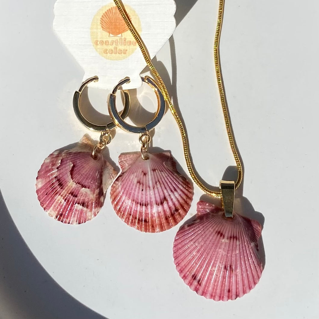 Gold Mermaid Necklace & Earrings Set