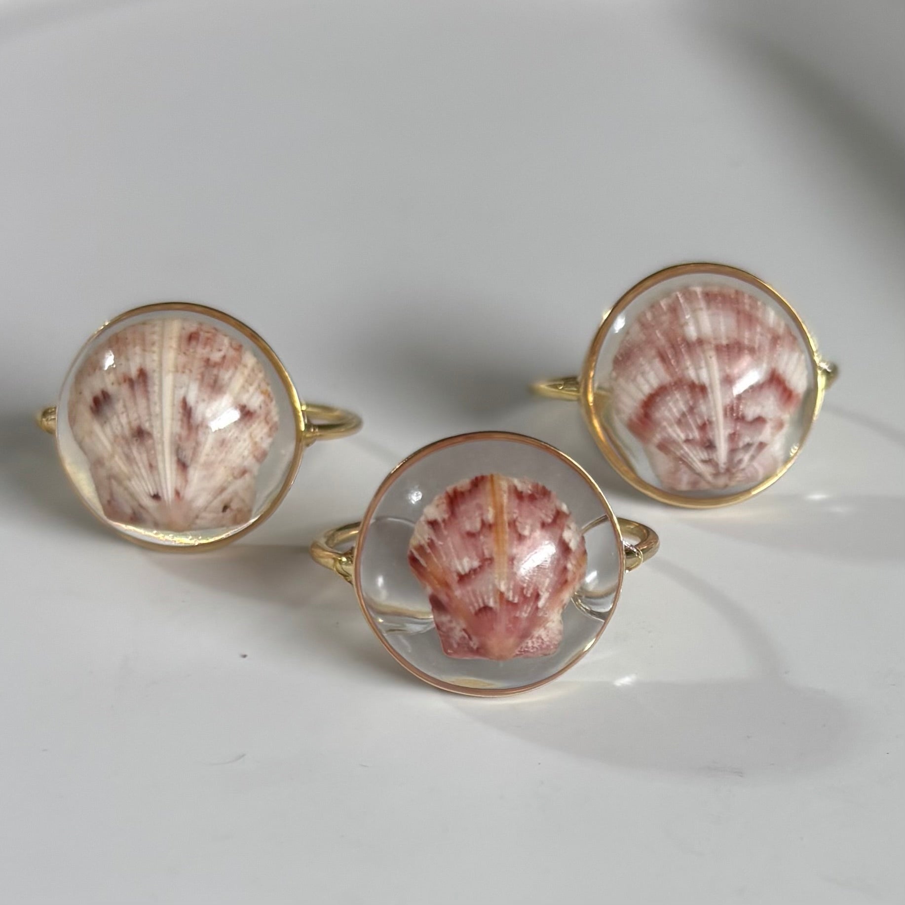 Sea Gold Rings Gold Treasure Seashell Rings – Coastline Color