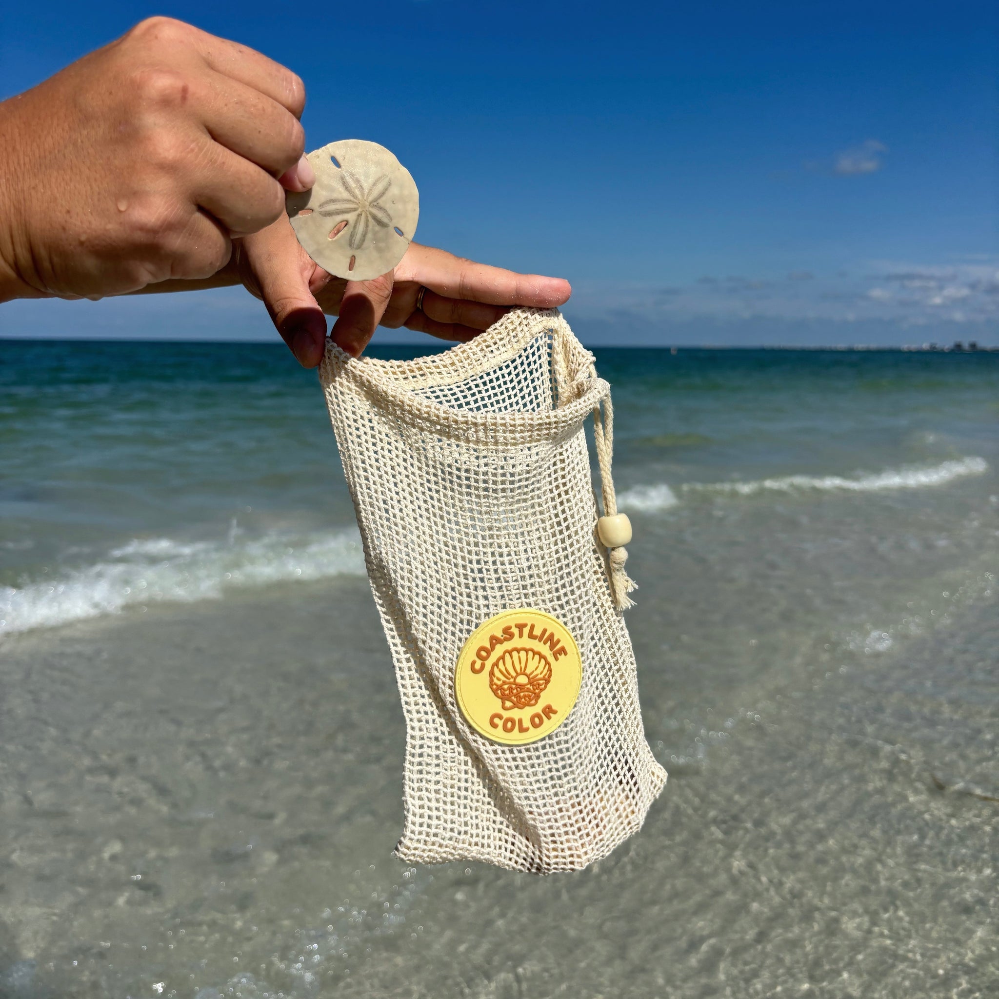 Seashell Collecting Bag – Coastline Color