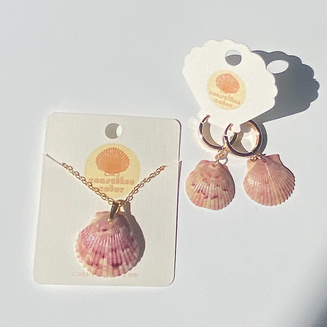 Dainty Gold Necklace & Earrings Set