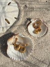 Load image into Gallery viewer, Gold Seashell Earrings
