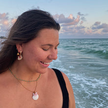 Load image into Gallery viewer, Tiny All Gold Seashell Earrings
