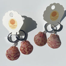 Load image into Gallery viewer, Silver Seashell Earrings
