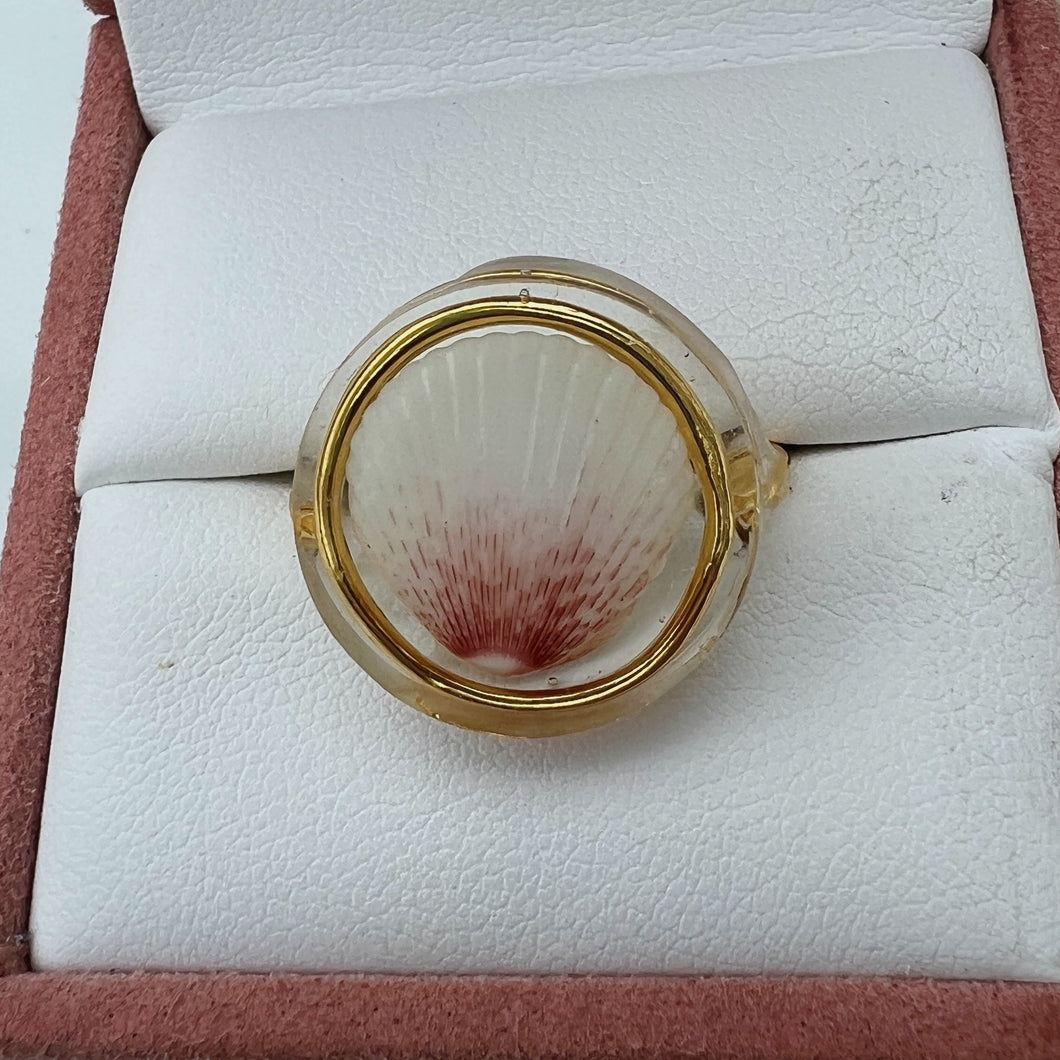 Gold Treasure Seashell Ring